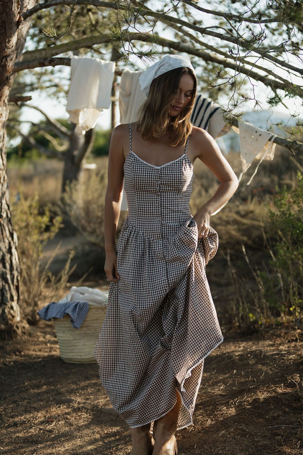 Clara Gingham Maxi Dress – SOLAÍ THE LABEL