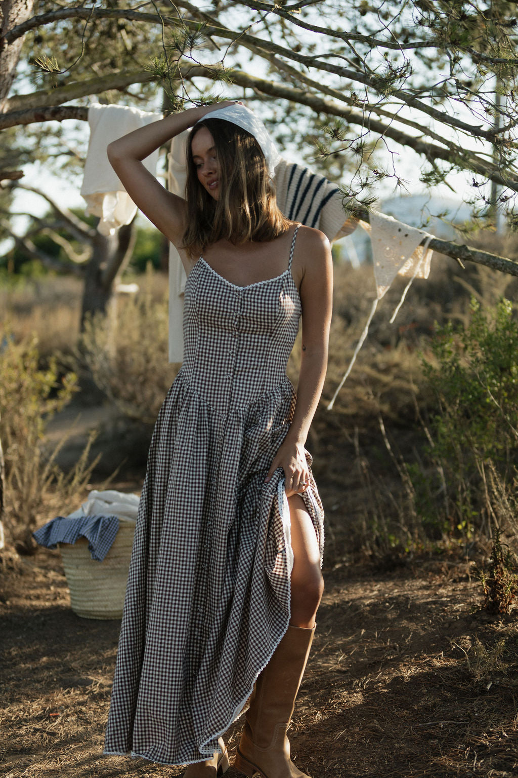 Clara Gingham Maxi Dress – SOLAÍ THE LABEL