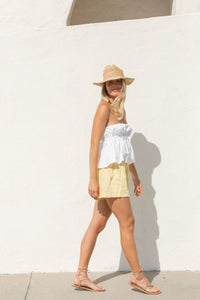 Crisp Cotton Strapless Top
