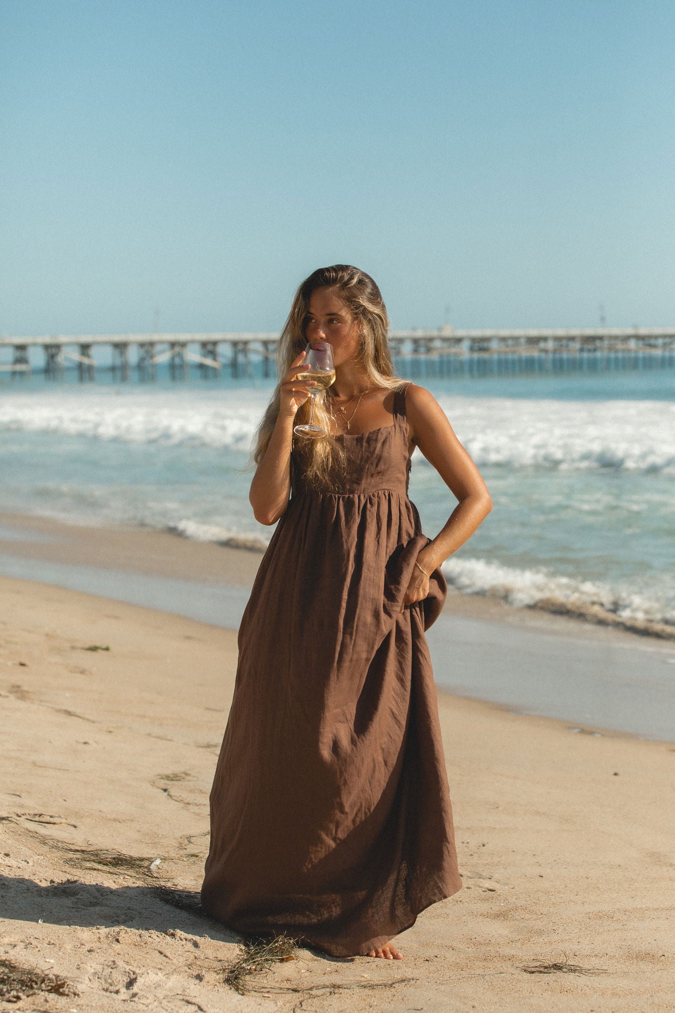 Riviera Coast Linen Maxi Dress – SOLAÍ THE LABEL