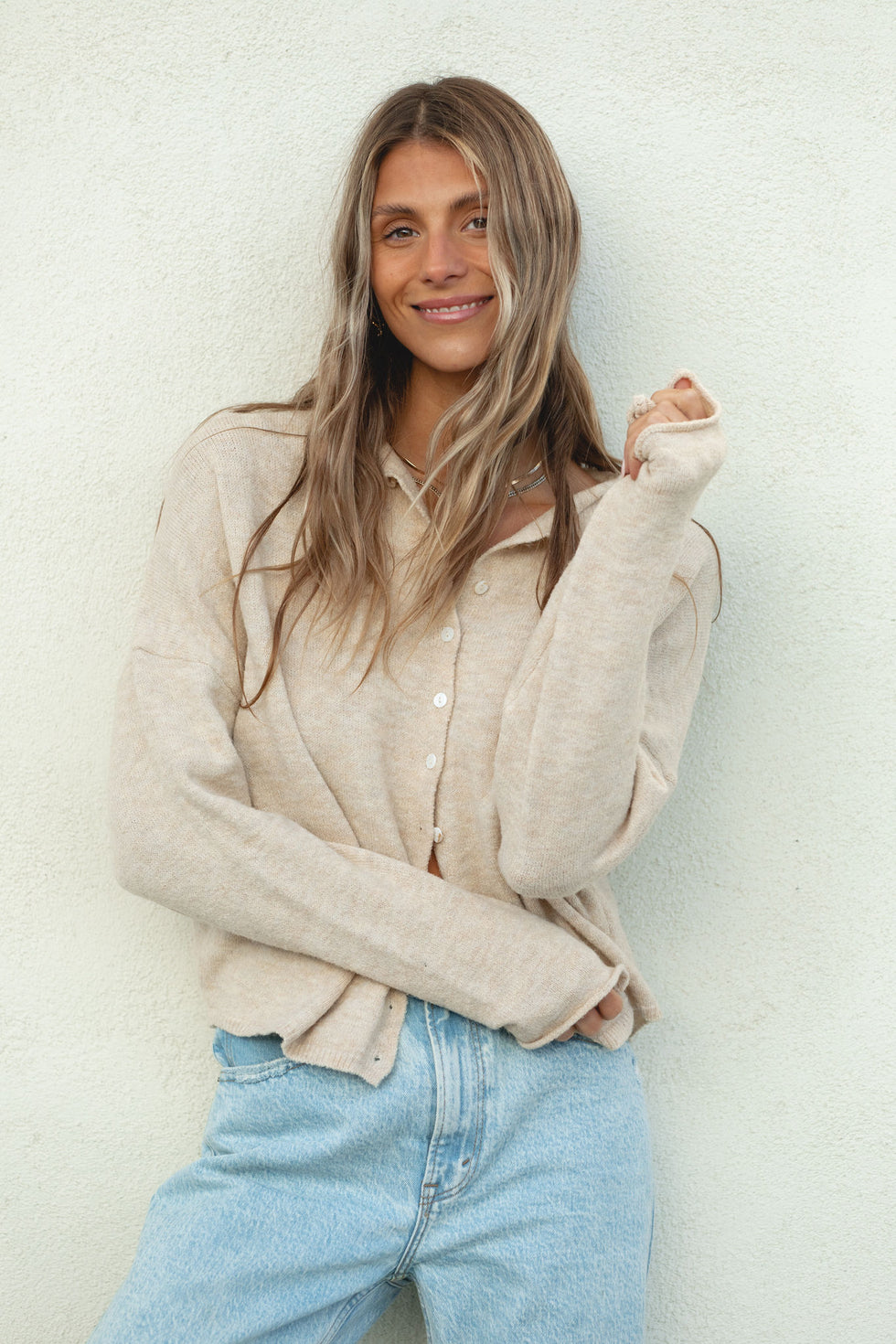 Solyn Off-shoulder Cardigan
