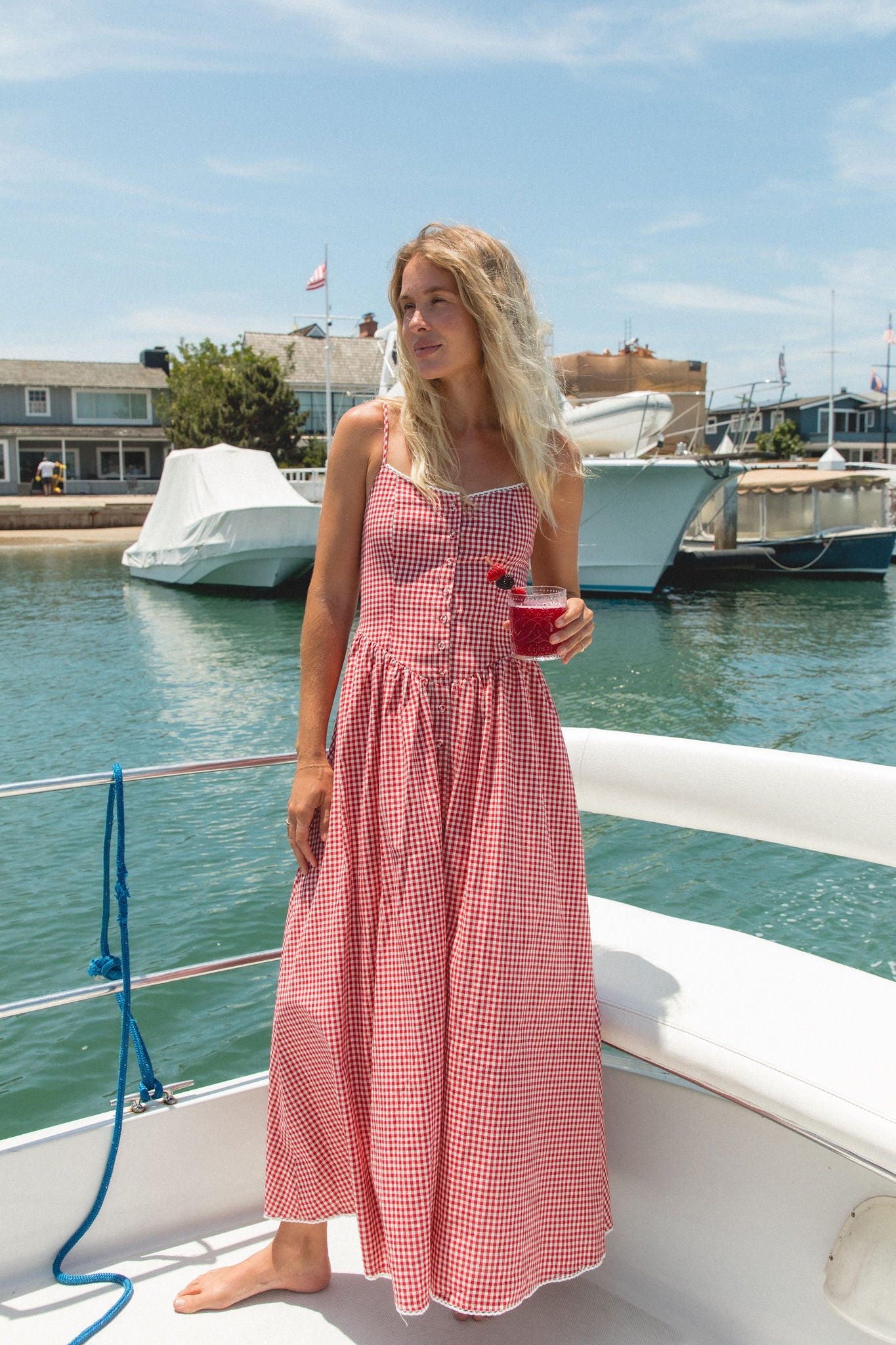 Clara Gingham Maxi Dress – SOLAÍ THE LABEL