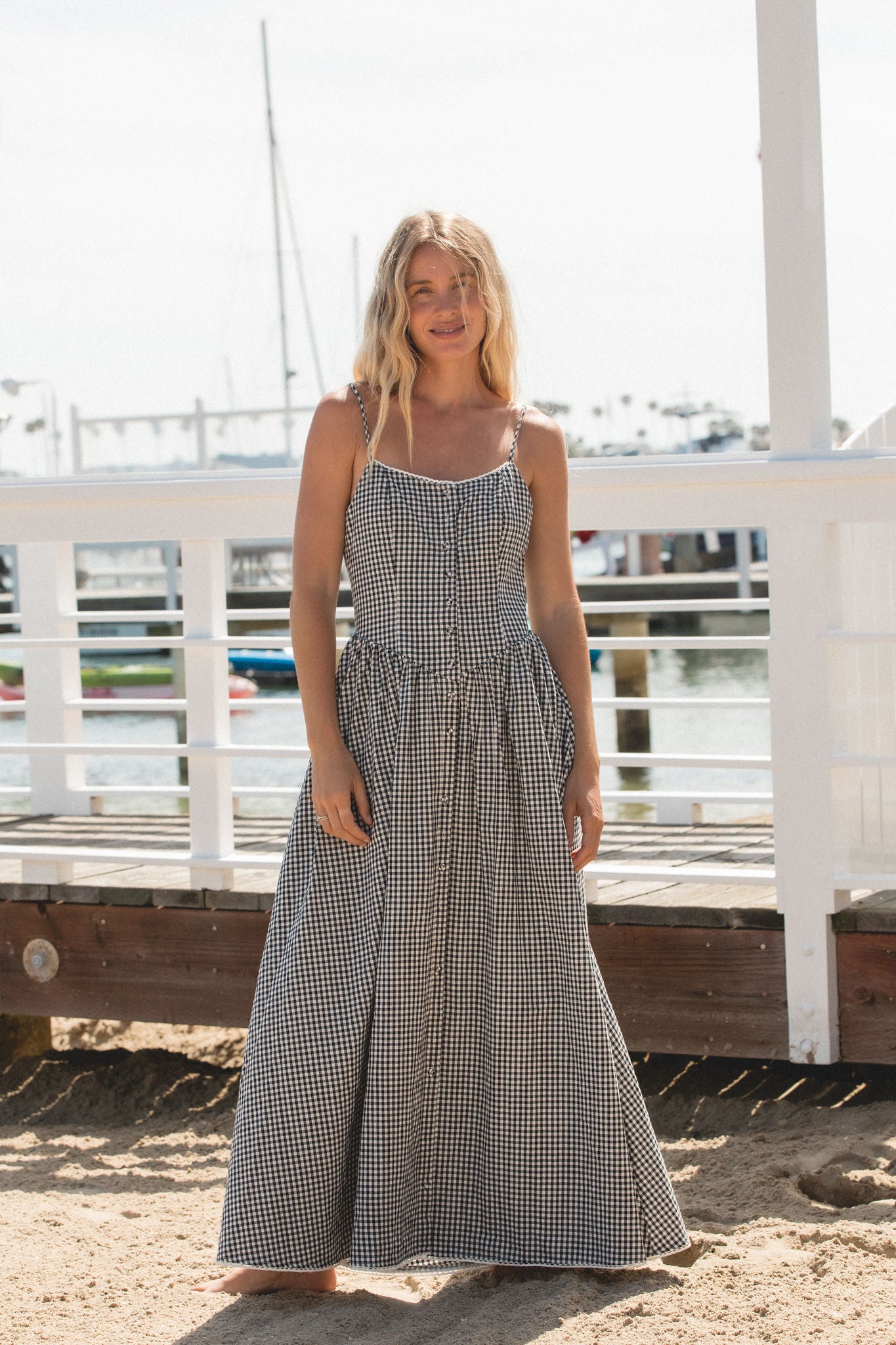 Clara Gingham Maxi Dress – SOLAÍ THE LABEL