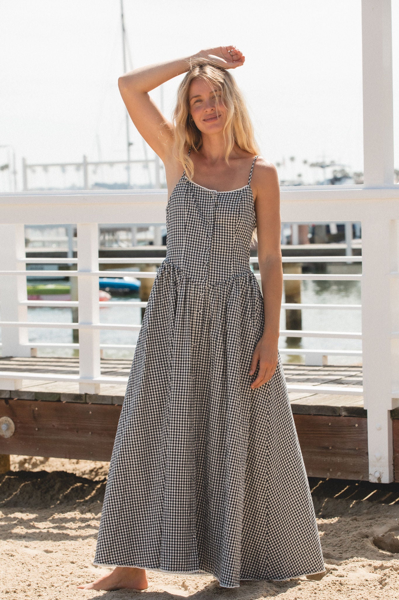 Clara Gingham Maxi Dress – SOLAÍ THE LABEL