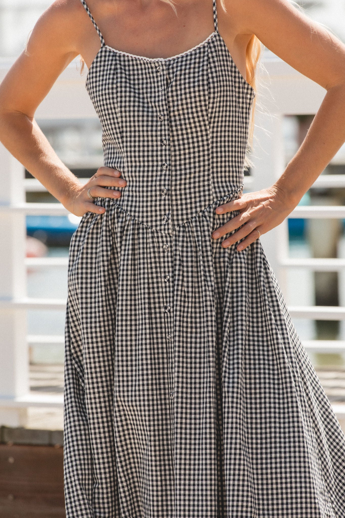 Clara Gingham Maxi Dress – SOLAÍ THE LABEL