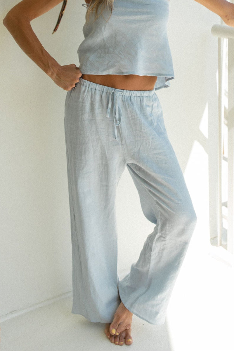 Capri Linen Drawstring Pants – SOLAÍ THE LABEL