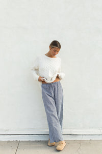 Capri Cotton Drawstring Pants
