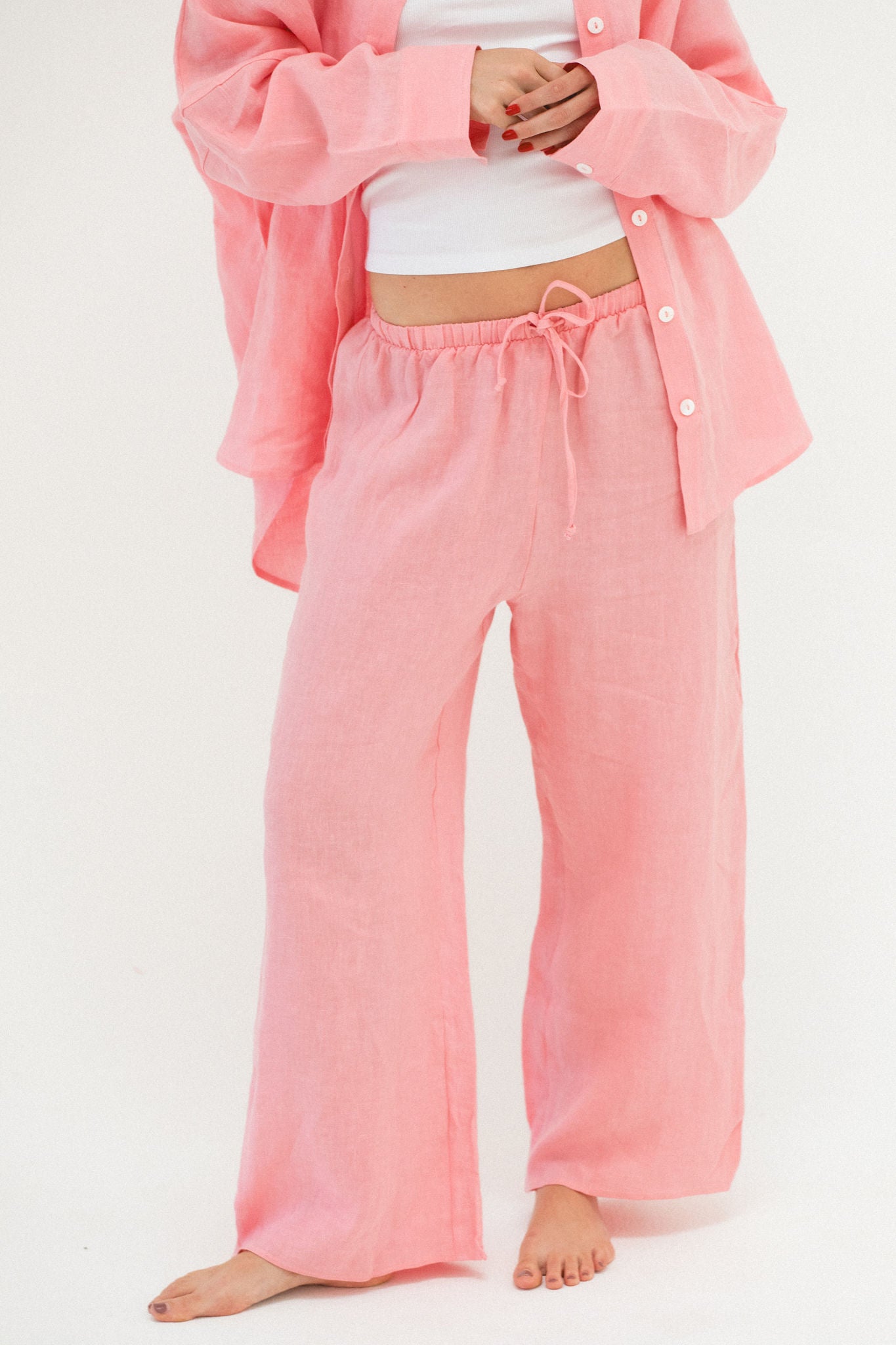Capri Linen Drawstring Pants – SOLAÍ THE LABEL