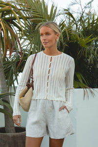 Opal Pointelle Cardigan