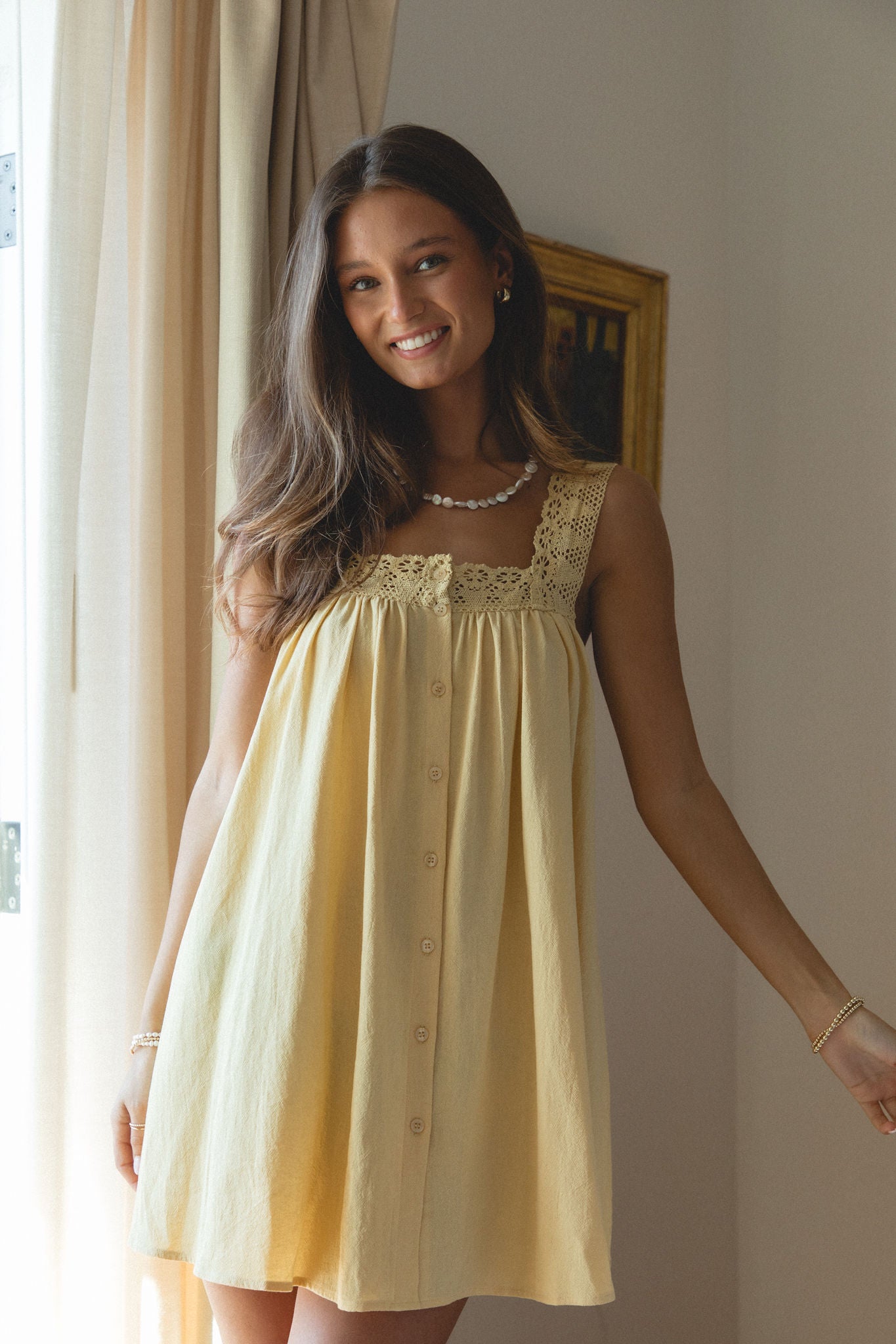 Joaquin Woven Cotton Mini Dress – SOLAÍ THE LABEL